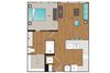 Main Street Flats 1x1 H Floor Plan Main Street Flats 1x1 H Floor Plan